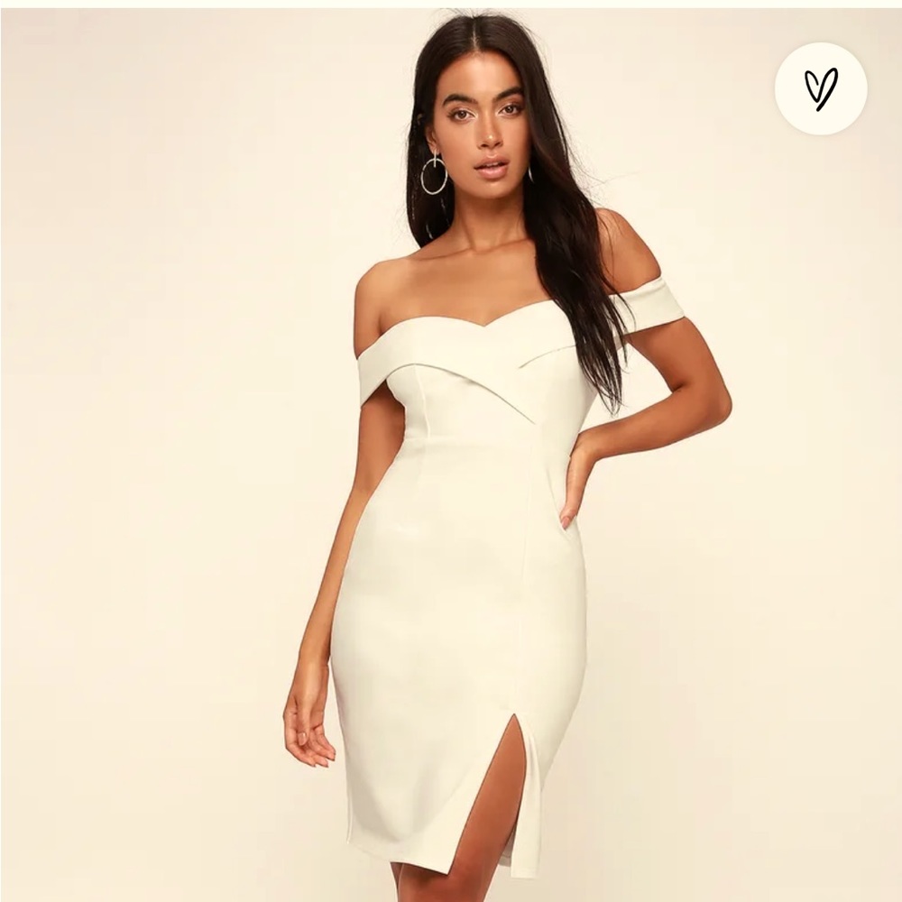 Lulus White off shoulder dress size small